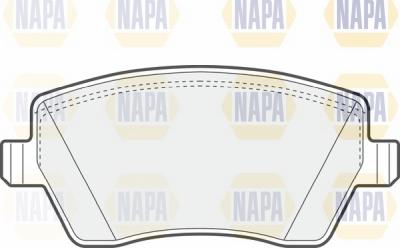 NAPA NBP1001 - Тормозные колодки, дисковые, комплект www.autospares.lv