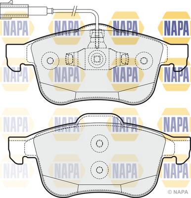 NAPA NBP1089 - Bremžu uzliku kompl., Disku bremzes autospares.lv