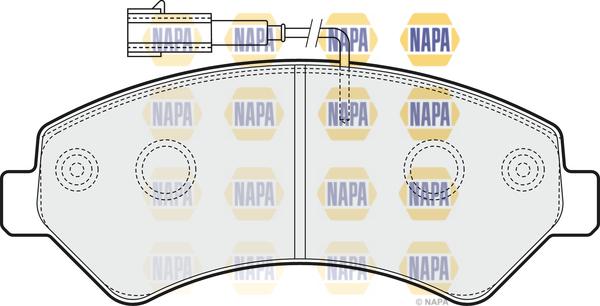 NAPA NBP1028 - Bremžu uzliku kompl., Disku bremzes autospares.lv