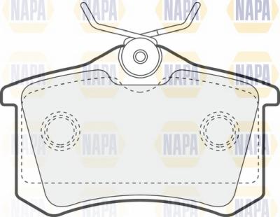 NAPA NBP1100 - Brake Pad Set, disc brake www.autospares.lv