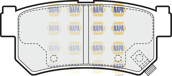 NAPA NBP1866 - Тормозные колодки, дисковые, комплект www.autospares.lv