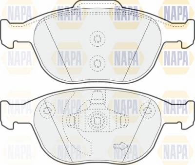 NAPA NBP1318 - Тормозные колодки, дисковые, комплект www.autospares.lv