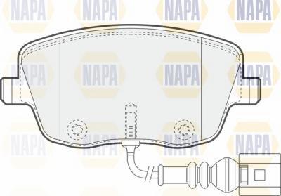 NAPA NBP1373 - Тормозные колодки, дисковые, комплект www.autospares.lv