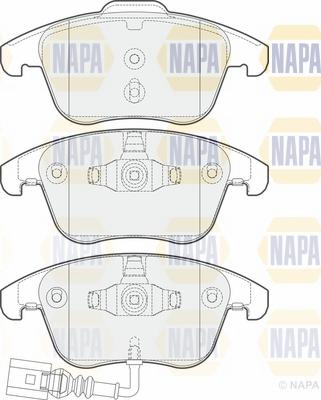 NAPA NBP1243 - Тормозные колодки, дисковые, комплект www.autospares.lv