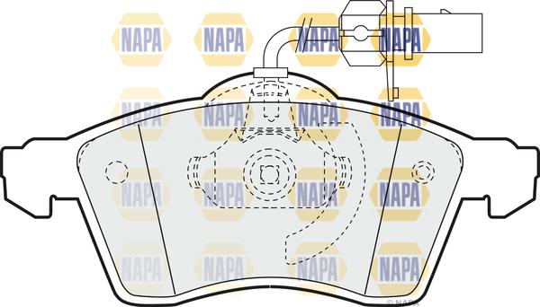 NAPA NBP1219 - Тормозные колодки, дисковые, комплект www.autospares.lv