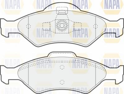 NAPA NBP1218 - Тормозные колодки, дисковые, комплект www.autospares.lv