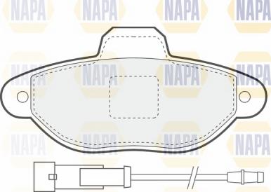 NAPA NBP1281 - Bremžu uzliku kompl., Disku bremzes www.autospares.lv