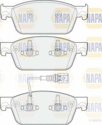 NAPA NBP1287 - Bremžu uzliku kompl., Disku bremzes autospares.lv