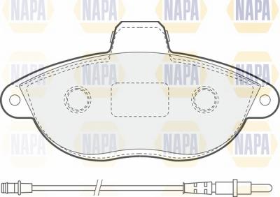 NAPA NBP1274 - Brake Pad Set, disc brake www.autospares.lv