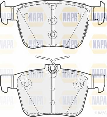 NAPA NBP1713 - Тормозные колодки, дисковые, комплект www.autospares.lv