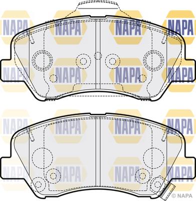 NAPA NBP1780 - Тормозные колодки, дисковые, комплект www.autospares.lv