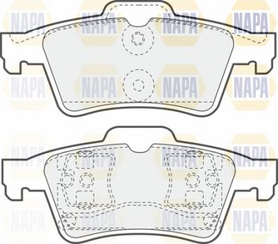 NAPA NBP1730 - Тормозные колодки, дисковые, комплект www.autospares.lv