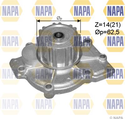 NAPA NWP1466 - Ūdenssūknis www.autospares.lv