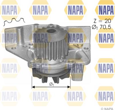 NAPA NWP1545 - Ūdenssūknis www.autospares.lv