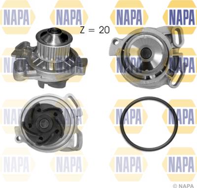 NAPA NWP1007 - Водяной насос www.autospares.lv