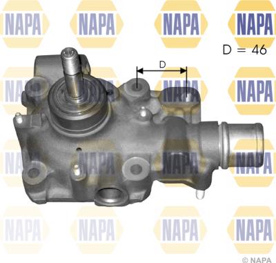 NAPA NWP1086 - Водяной насос www.autospares.lv