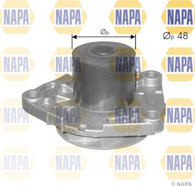 NAPA NWP1080 - Водяной насос www.autospares.lv