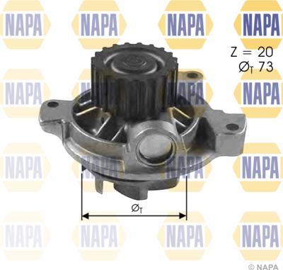 NAPA NWP1077 - Water Pump www.autospares.lv