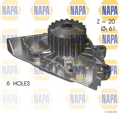 NAPA NWP1140 - Водяной насос www.autospares.lv