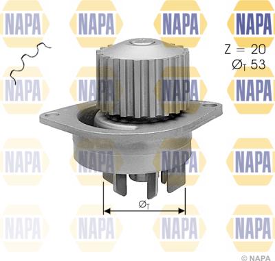 NAPA NWP1131 - Water Pump www.autospares.lv