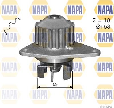 NAPA NWP1133 - Ūdenssūknis autospares.lv