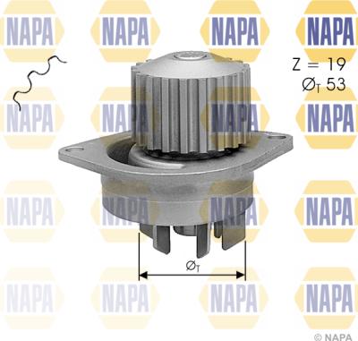 NAPA NWP1132 - Water Pump www.autospares.lv