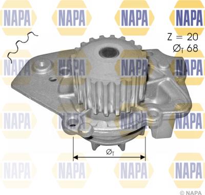 NAPA NWP1387 - Water Pump www.autospares.lv