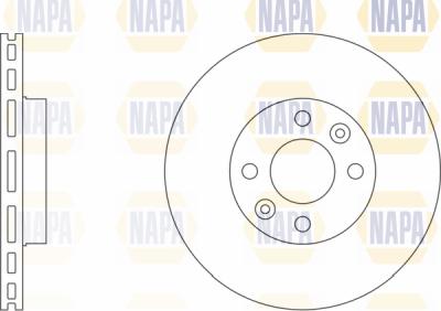 NAPA PBD8441 - Bremžu diski autospares.lv