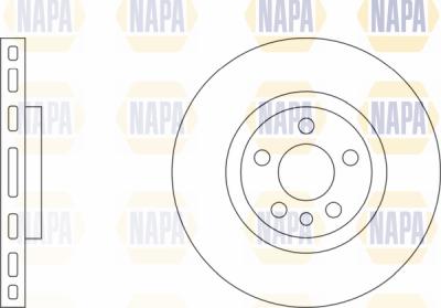 NAPA PBD8453 - Bremžu diski www.autospares.lv