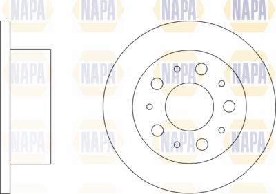 NAPA PBD8465 - Тормозной диск www.autospares.lv