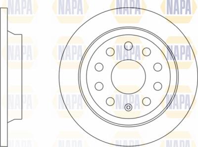 NAPA PBD8415 - Тормозной диск www.autospares.lv