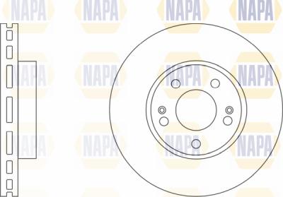 NAPA PBD8543 - Bremžu diski www.autospares.lv