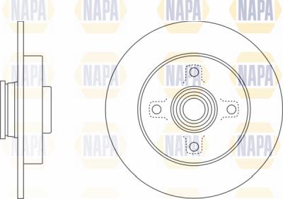 NAPA PBD8012 - Тормозной диск www.autospares.lv