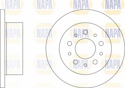 NAPA PBD8198 - Тормозной диск www.autospares.lv