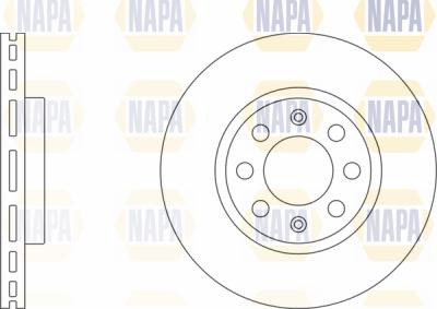 NAPA PBD8166 - Bremžu diski autospares.lv