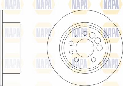 NAPA PBD8122 - Bremžu diski www.autospares.lv