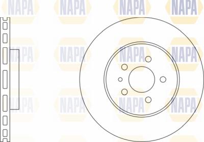 NAPA PBD8376 - Тормозной диск www.autospares.lv