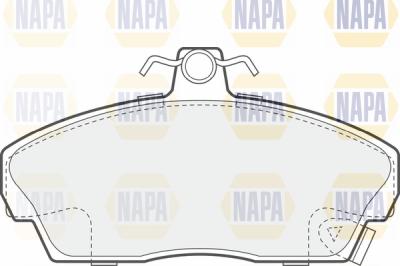 NAPA PBP7495 - Тормозные колодки, дисковые, комплект www.autospares.lv