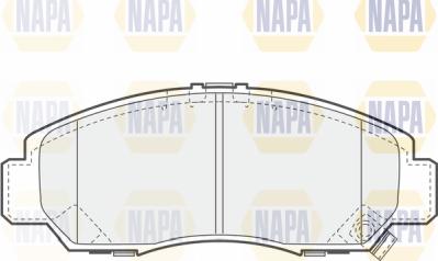 NAPA PBP7496 - Тормозные колодки, дисковые, комплект www.autospares.lv