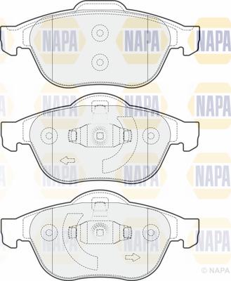 NAPA PBP7446 - Тормозные колодки, дисковые, комплект www.autospares.lv