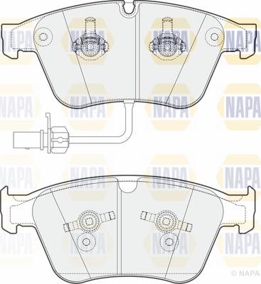 NAPA PBP7441 - Bremžu uzliku kompl., Disku bremzes www.autospares.lv