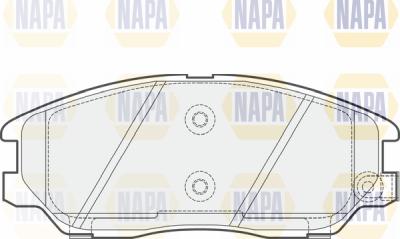 NAPA PBP7439 - Тормозные колодки, дисковые, комплект www.autospares.lv