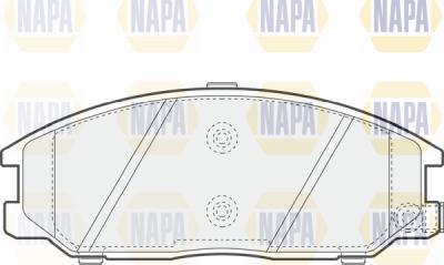 NAPA PBP7433 - Тормозные колодки, дисковые, комплект www.autospares.lv