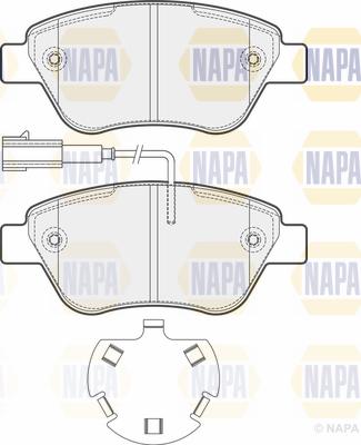 NAPA PBP7472 - Bremžu uzliku kompl., Disku bremzes autospares.lv