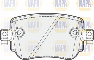 NAPA PBP7592 - Bremžu uzliku kompl., Disku bremzes www.autospares.lv