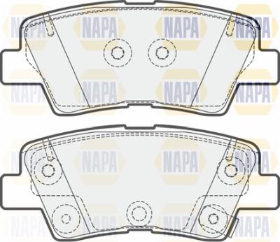 NAPA PBP7549 - Тормозные колодки, дисковые, комплект www.autospares.lv