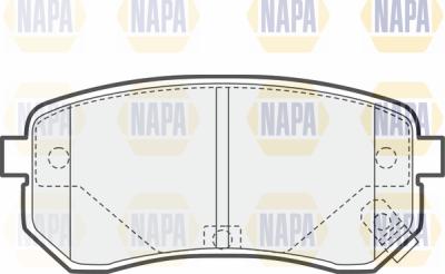 NAPA PBP7544 - Тормозные колодки, дисковые, комплект www.autospares.lv