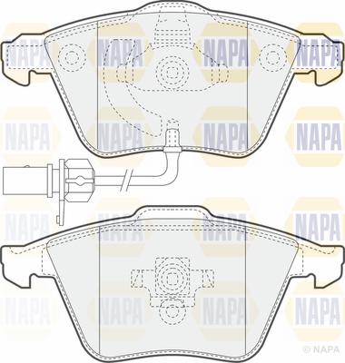 NAPA PBP7512 - Тормозные колодки, дисковые, комплект www.autospares.lv