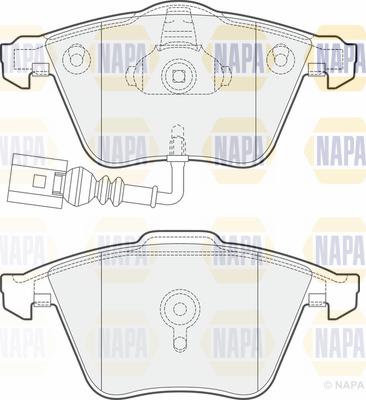 NAPA PBP7584 - Bremžu uzliku kompl., Disku bremzes autospares.lv