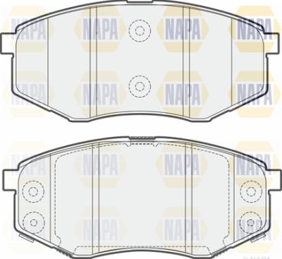 NAPA PBP7530 - Тормозные колодки, дисковые, комплект www.autospares.lv